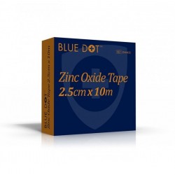 BLUE DOT Zinc Oxide Tape 5cm x 10m, Boxed, Pack of 12